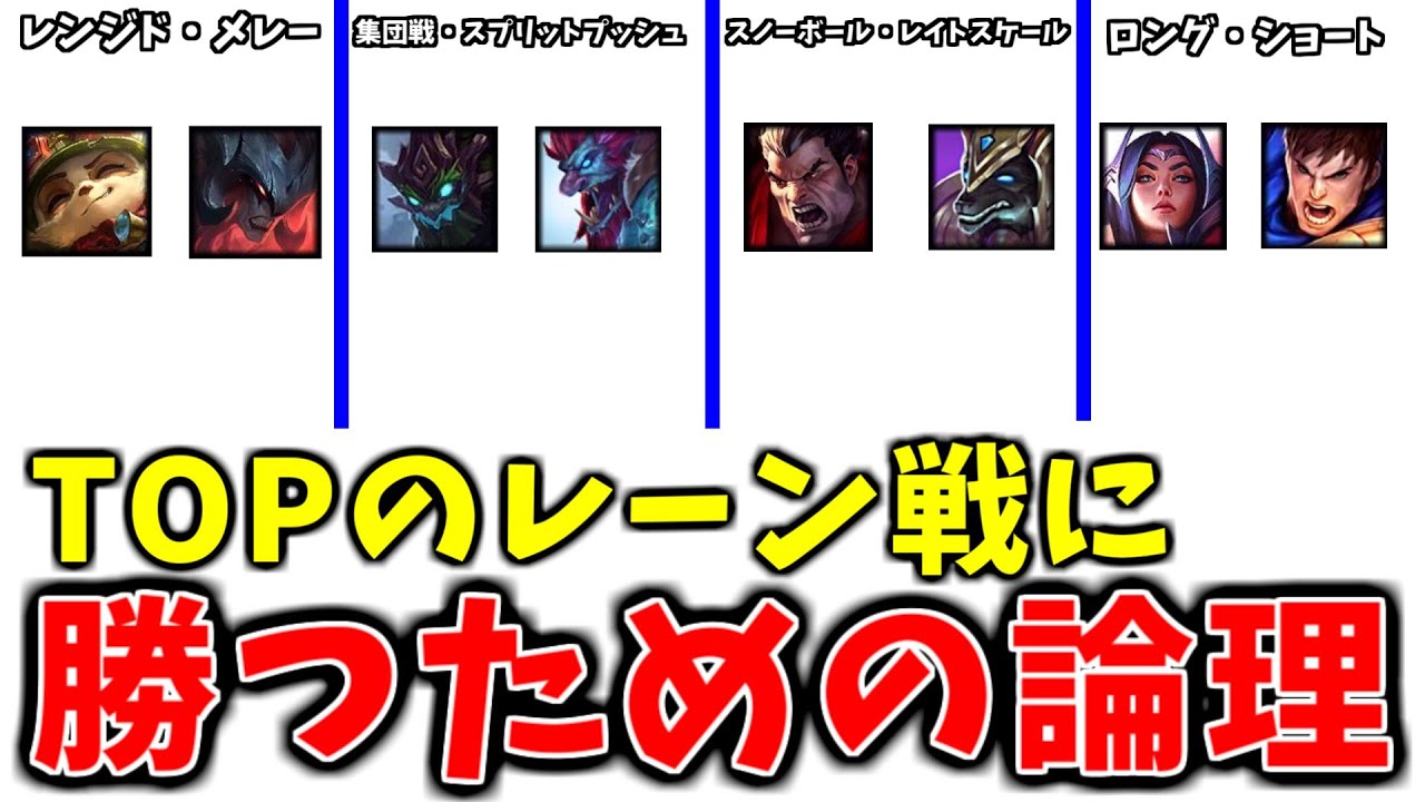 【LoL】レーン戦に挑む際に必須な考え方【TOP編】