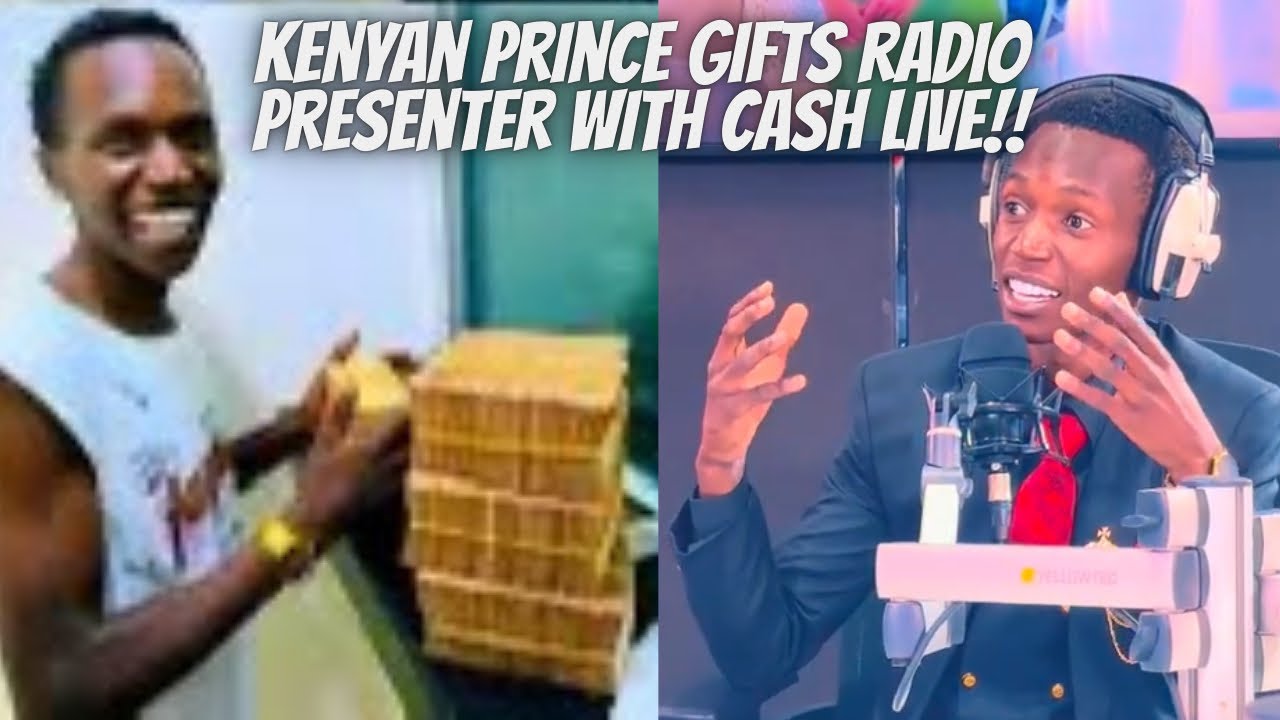 KENYAN PRINCE Gifts Cash To Radio Maisha Presenters On Live Interview!! 