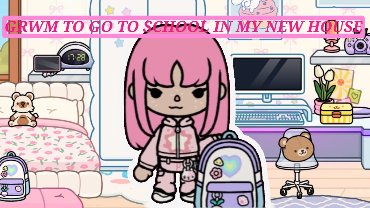 GRWM to go to school in my new  house