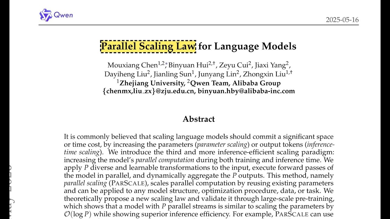 Parallel Scaling Law for Language Models