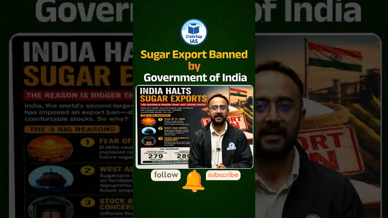 Why did India ban sugar exports? 🍬 Explained in 60 seconds