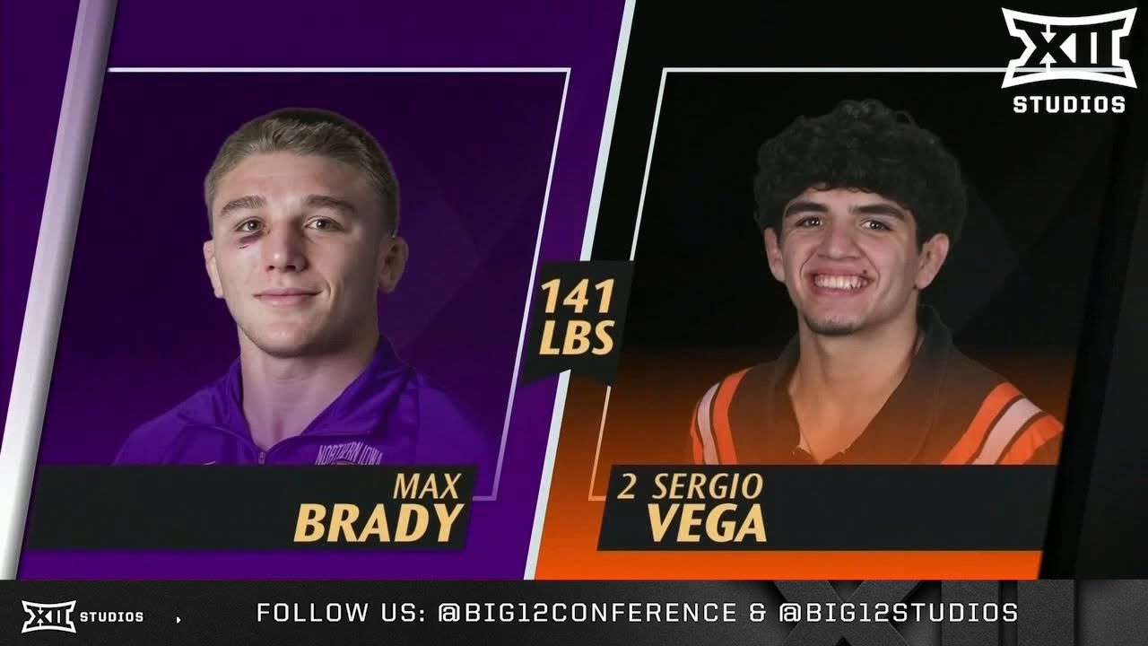 Sergio Vega vs. Max Brady (141lbs) FULL MATCH | 2025-26 Big 12 Wrestling