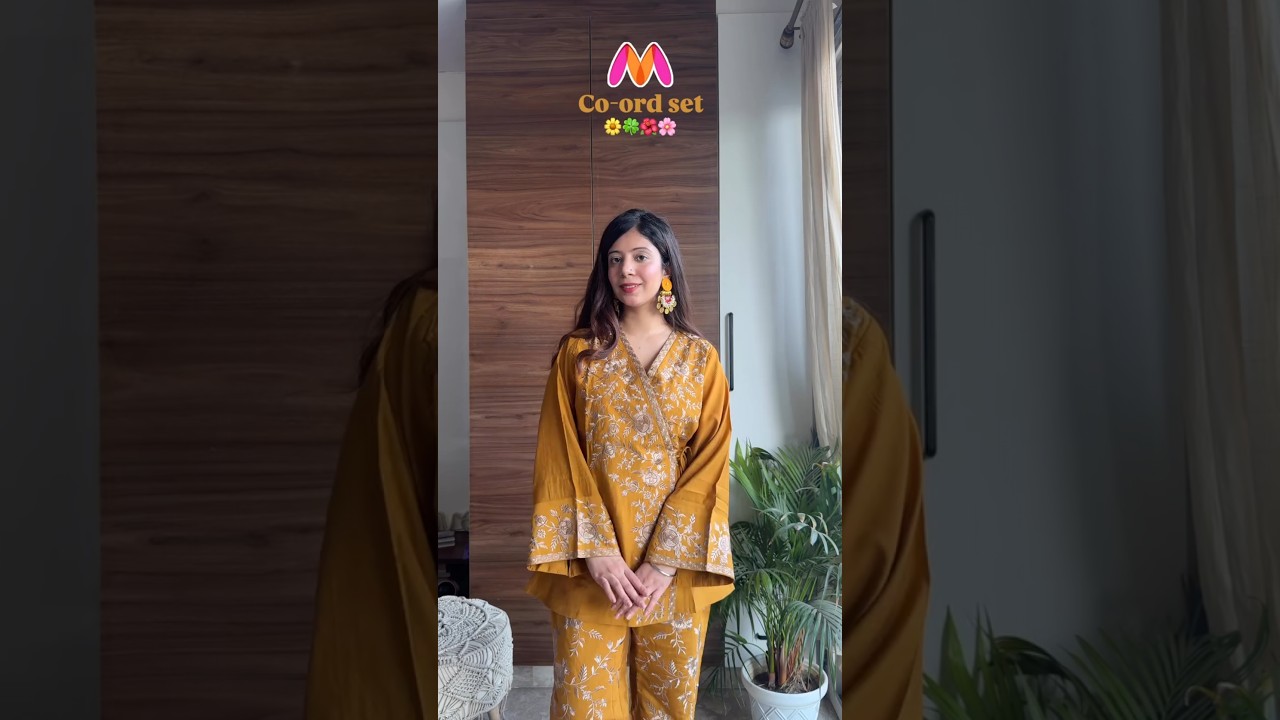 Myntra ethnic wear co-ord set for this wedding season ✨️ #coordset #myntrafinds #myntrahaul #yellow