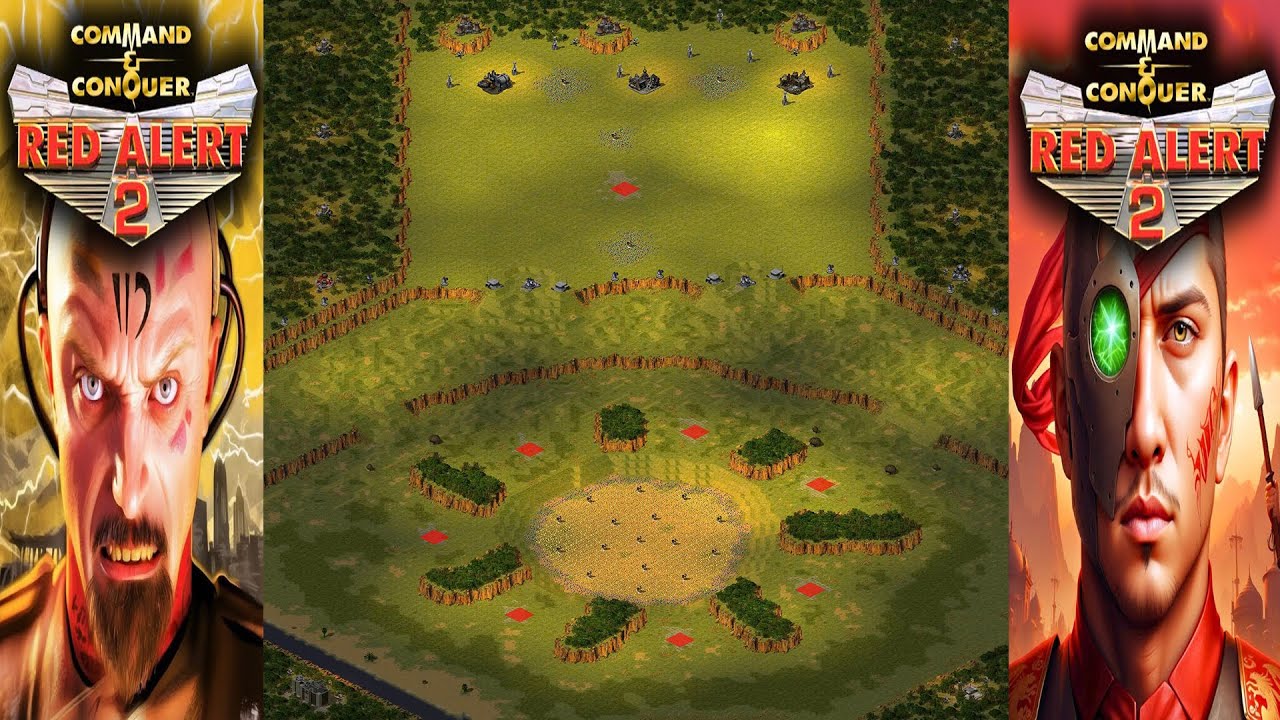 Red Alert 2 Yuri Revenge - Extreme AI Hard - 7 Soviet Vs Yuri - Bryan Pro Pliar - Command Conquer