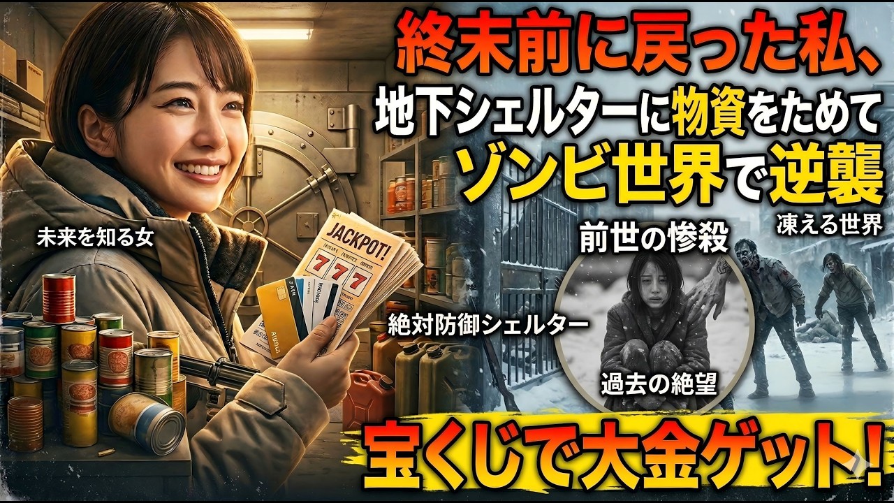 終末前に戻った私、宝くじで大金ゲット！地下シェルターに物資をためてゾンビ世界で逆襲