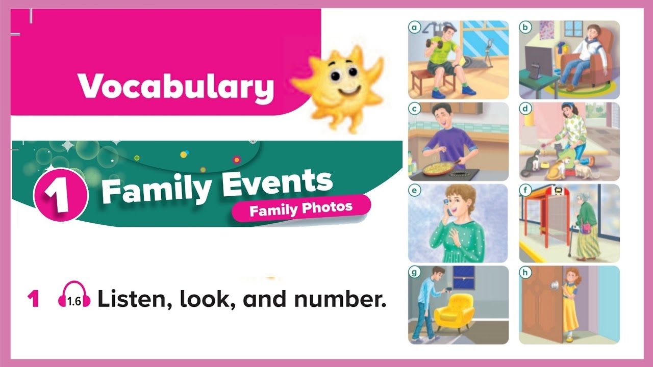 Top Goal 1 unit 1 Family Events Vocabulary المفردات تعلم اللغة الإنجليزية