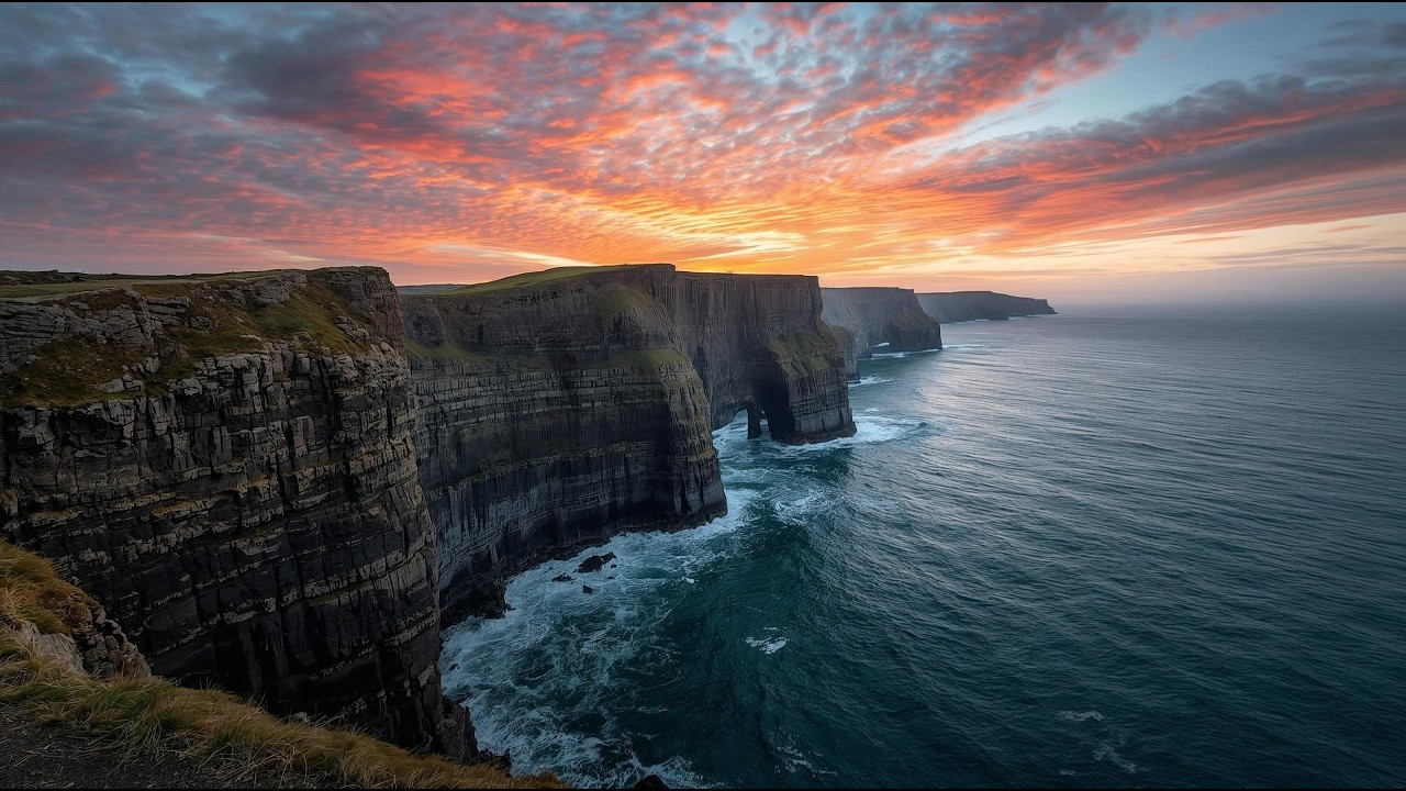 Sunset Over the Cliffs - Medieval Celtic Instrumental Music for Study & Focus 🌿 (1 Hour)