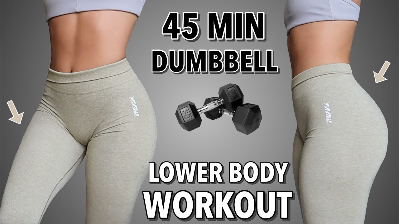 45 MIN INTENSE DUMBBELL LEG WORKOUT - Killer Lower Body - Grow your Booty & Tone your Thighs