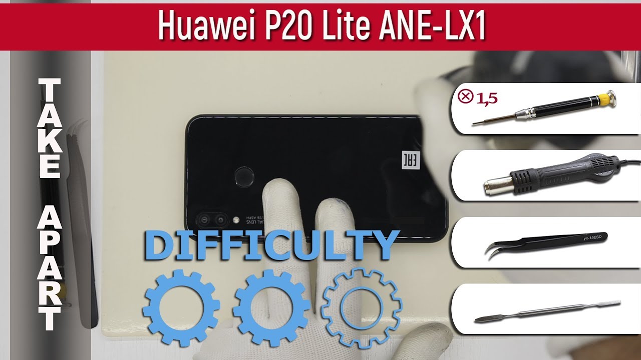 Как разобрать 📱 Huawei P20 Lite ANE-LX1 Разборка и ремонт