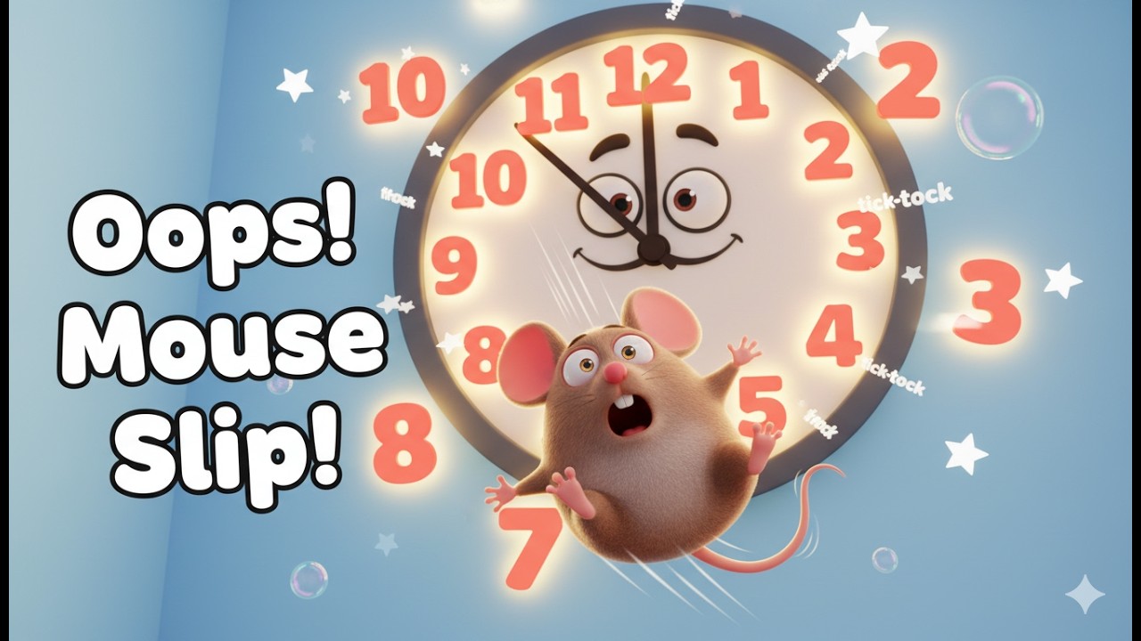 Funny Mouse on the Clock 🐭⏰ | Tick Tock Cartoon Song for Kids