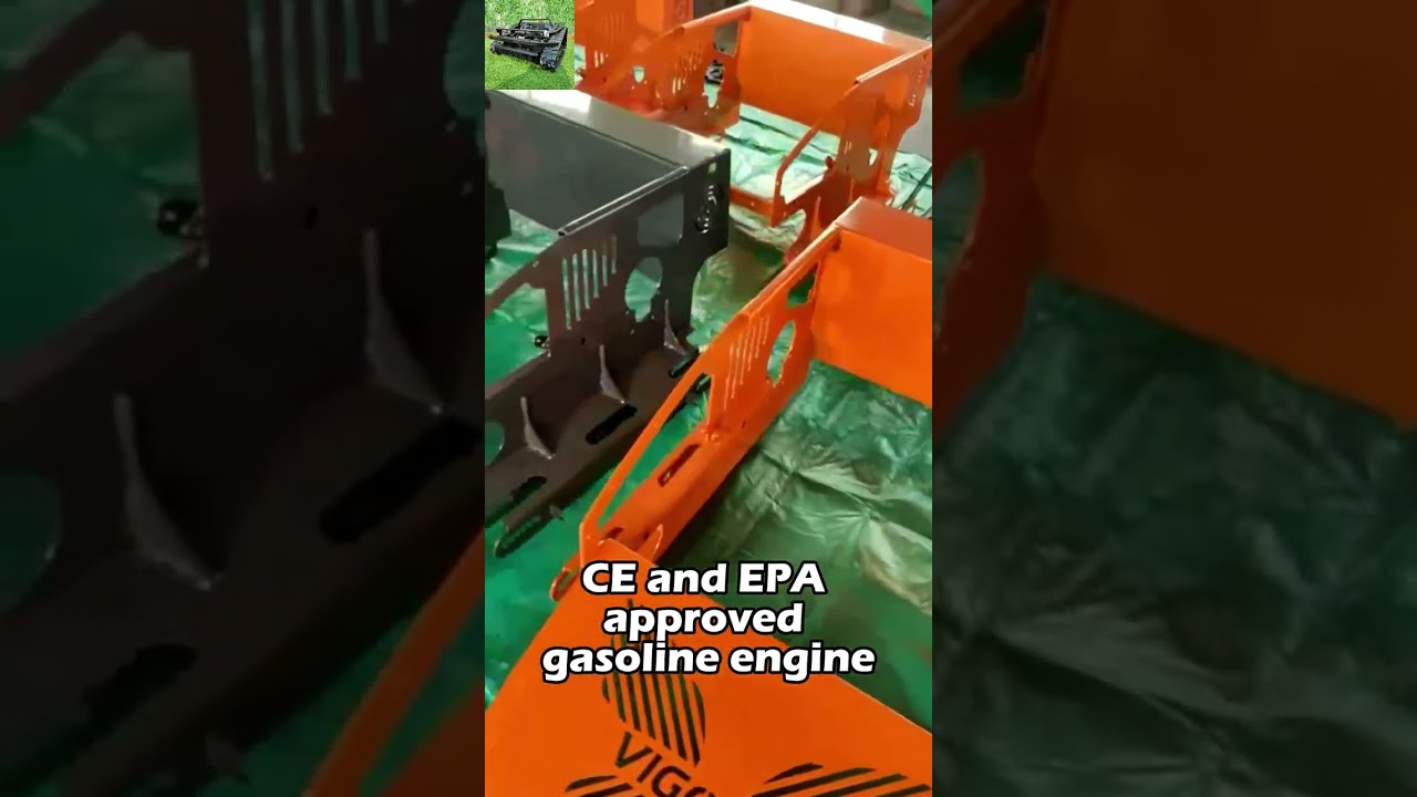 #grassmower #grass #lawncare wireless track-mounted weed mower made by Vigorun Tech
