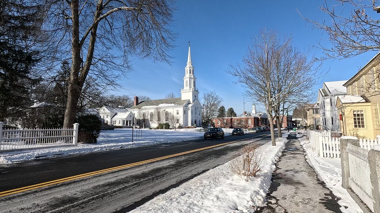 ⁴ᴷ⁶⁰ Walking tour of downtown Concord, Massachusetts