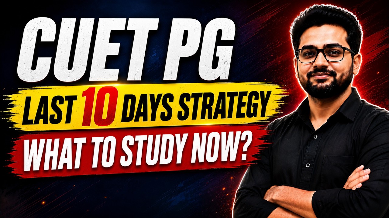 CUET PG Last 10 Days Strategy | What to Study Now?  Dr Chaudhary Sir | Mathstats @8810409392
