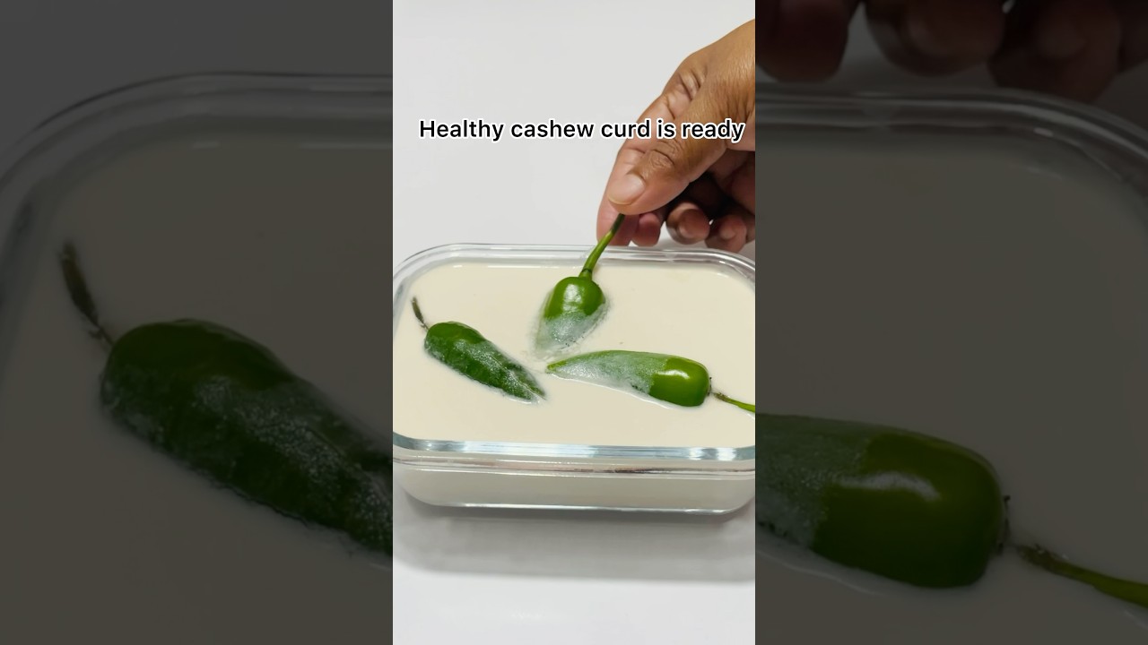 Vegan Cashew Curd Recipe #shorts #vegancurd #vegan #cashew