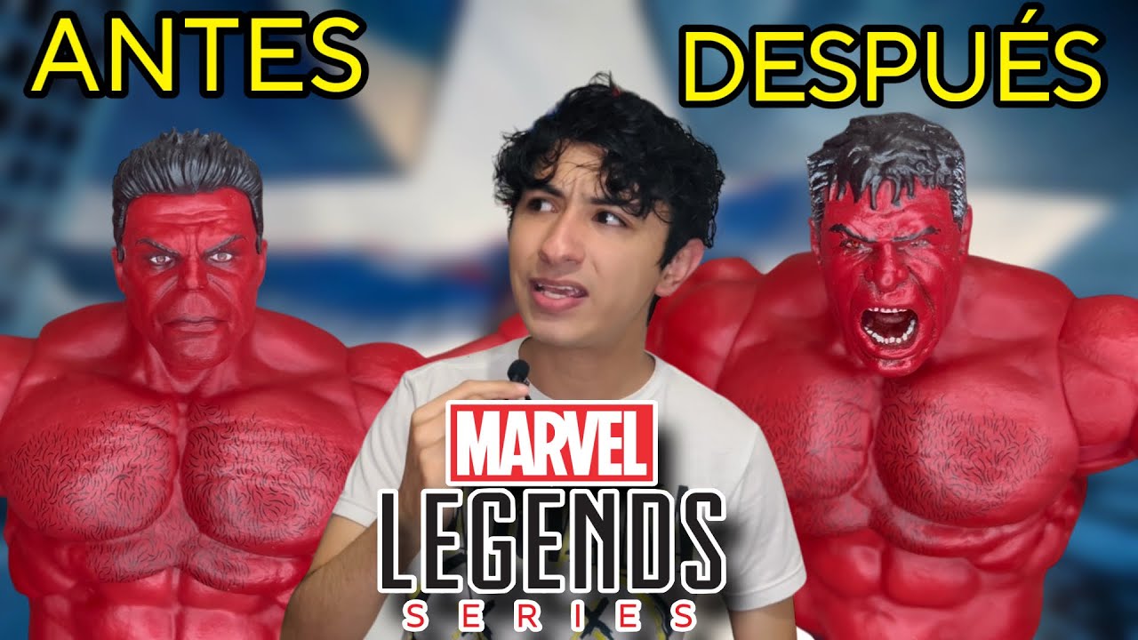 Red Hulk Antes y Después - Marvel Legends