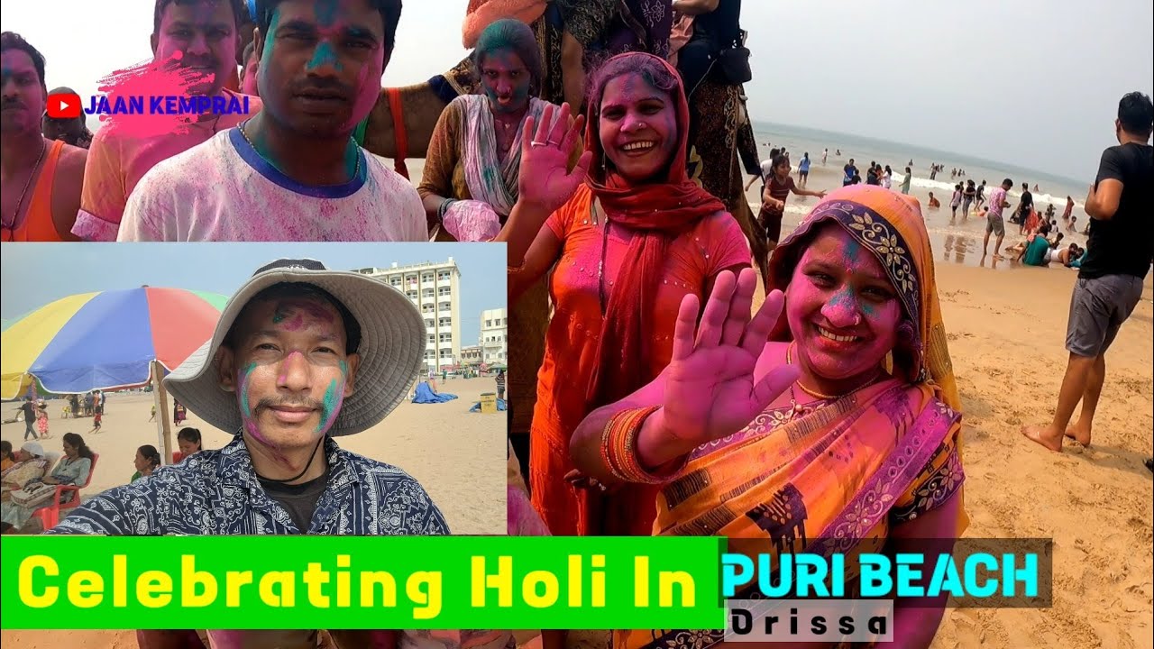 Holi In Puri Beach Orissa ||  पुरी बीच में होली मनाते हुए Puri Vlog 3# jaankemprai #jagannathtemple