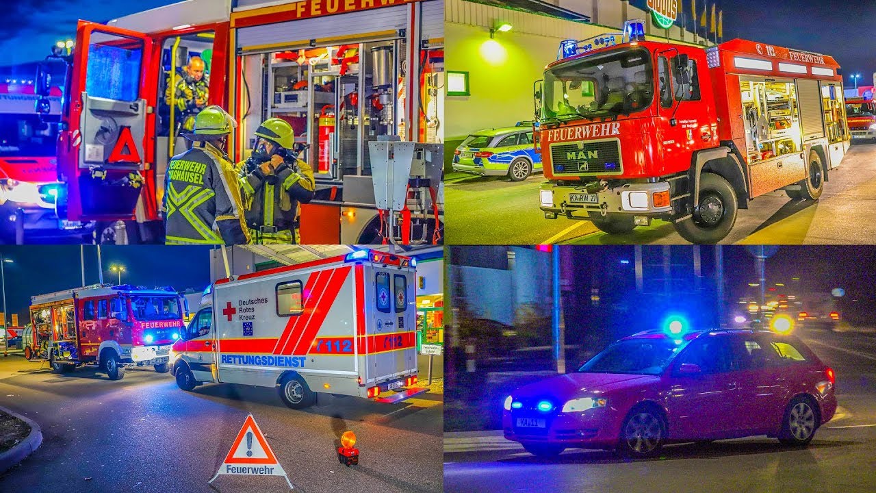 ++ GEFAHRGUTUNFALL BEI GLOBUS ++ CHEMIKALIEN VERMISCHT ~ [2 VERLETZTE] ~ EINSATZFAHRTEN | FEUERWEHR