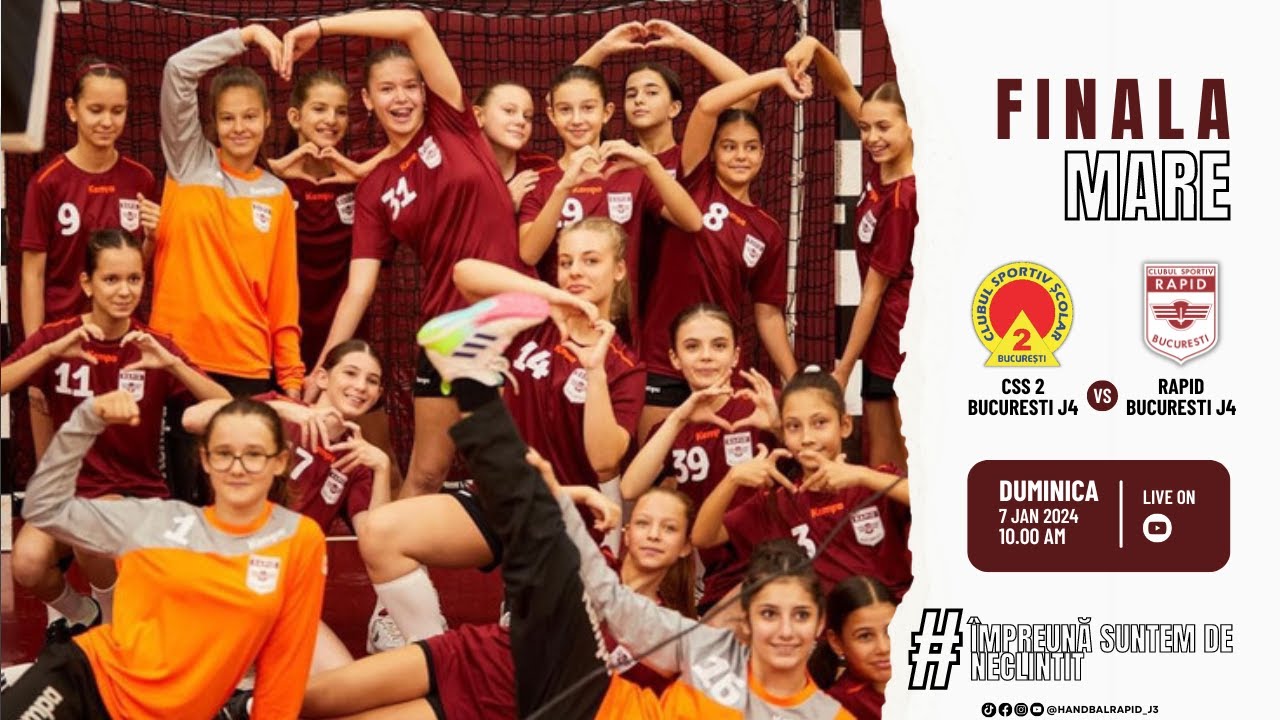LIVE 🔴 CS Rapid J4 vs CSS 2 București J4 | Campionatul Municipal de Junioare 4 EUROREGIUNI