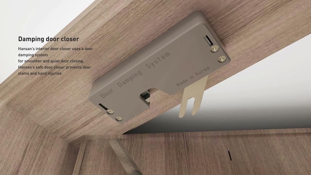 Installation guide for damping door closer