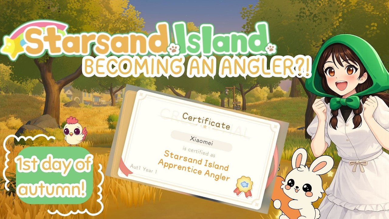 I Finally Became an Angler on Starsand Island 🍂🐟 | 1st Day of Autumn?!