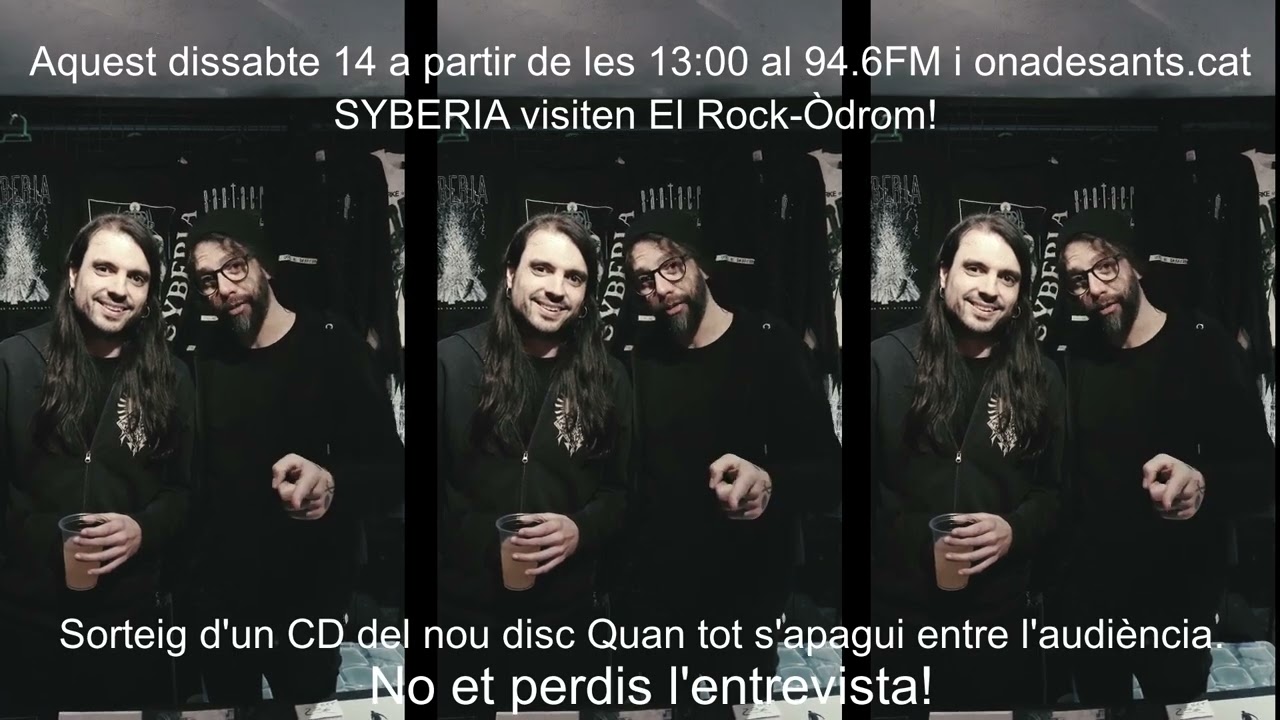 SYBERIA visiten El Rock-Òdrom per parlar de Quan tot s'apagui | Dissabte 14/2