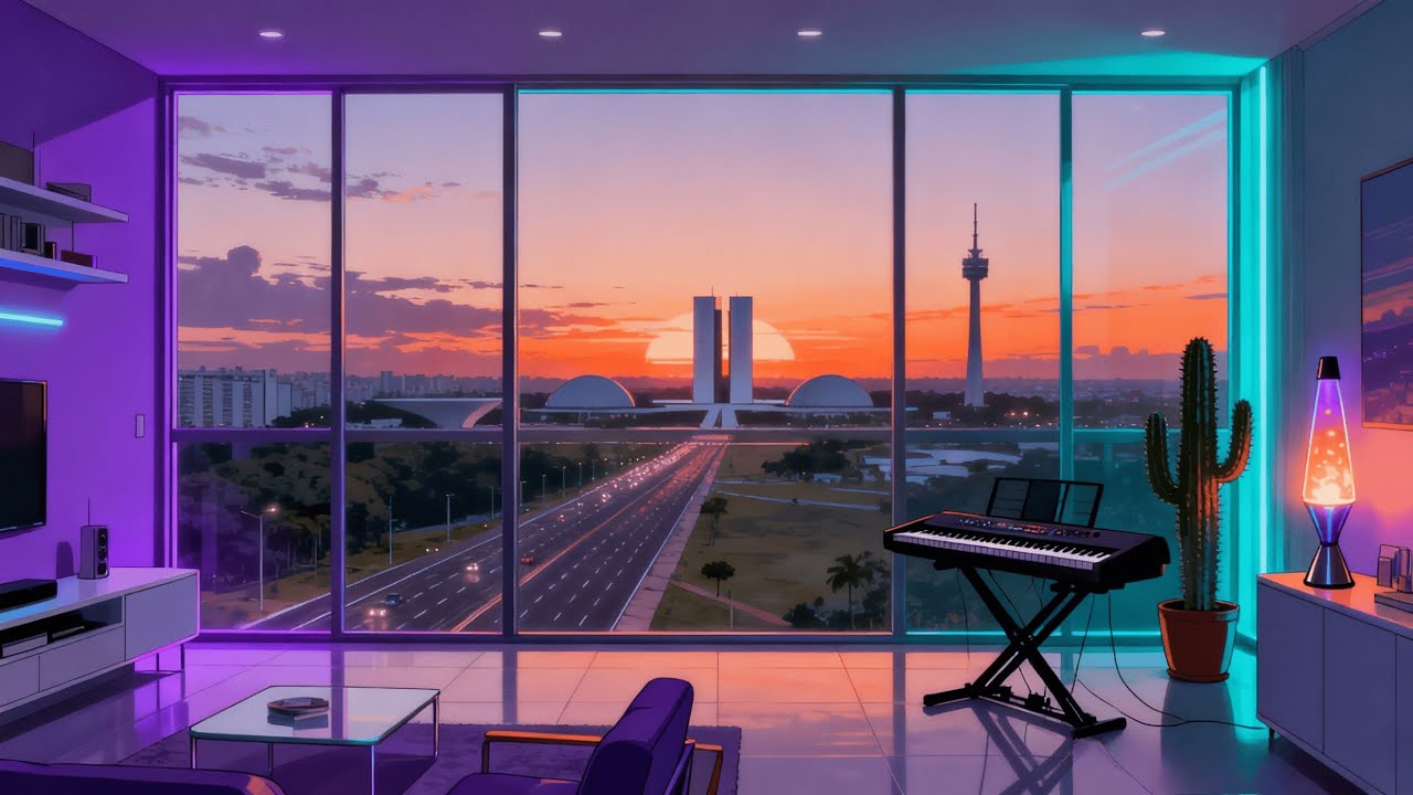 Futuristic Sunset in Brasília 🇧🇷 [Chillwave / Synth-Jazz Lofi for Coding