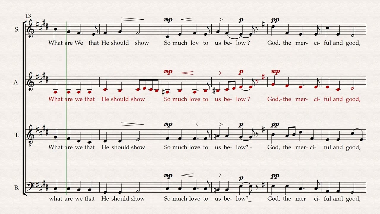 Sing, My Soul, His Wondrous Love, Ned Rorem. Alto part
