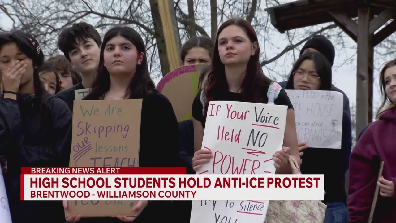 High school students hold anti-ICE protest in Brentwood