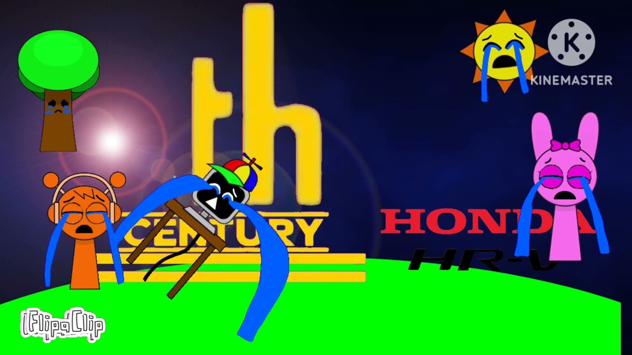 20th Century Fox Logo And Honda Logo Being Destroyed But With Sprunki Crying Gushers In Kinemaster