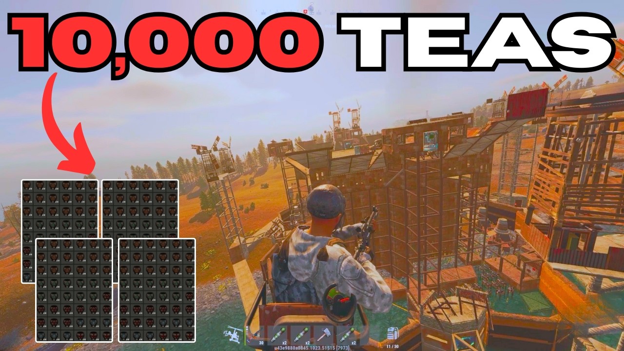 We built the BIGGEST FARM BASE on rust console edition...