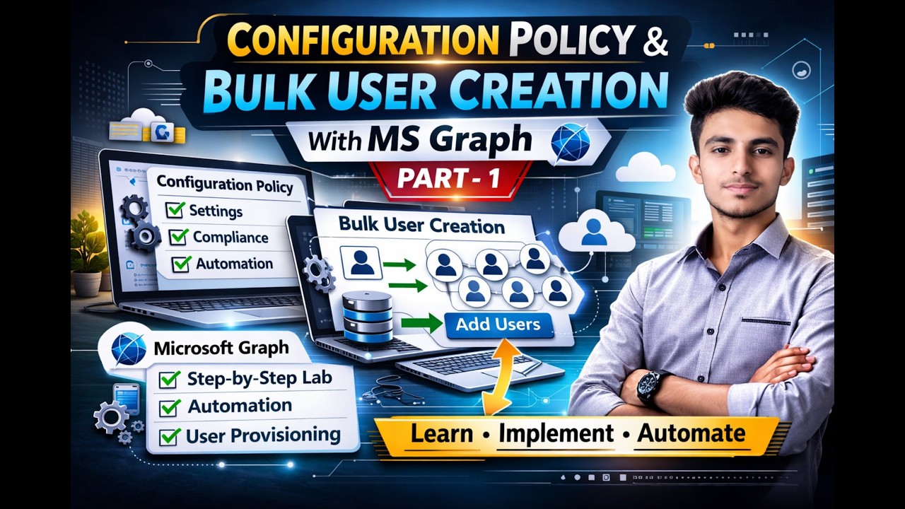 Configuration Policy & Bulk User Creation with MS Graph | Part-1 | Intune Lab Tutorial