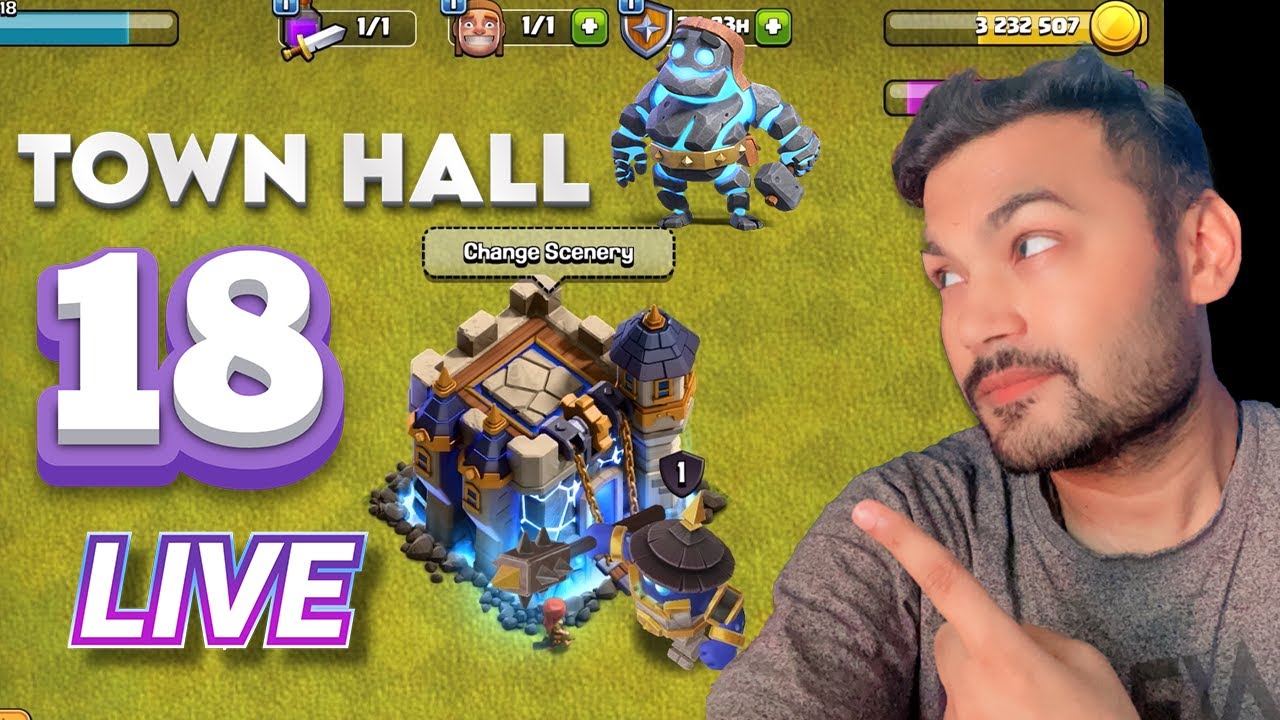 WHERE IS YOUR TOWN HALL 18 | LIVE CHECK YOUR TH 18 IN COC