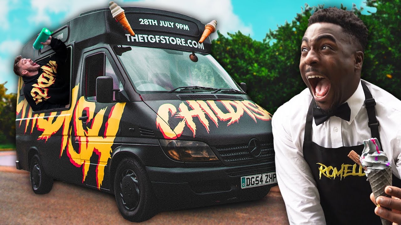 Giving Away FREE Ice Cream From A Custom CHILDISH Ice Cream Van!