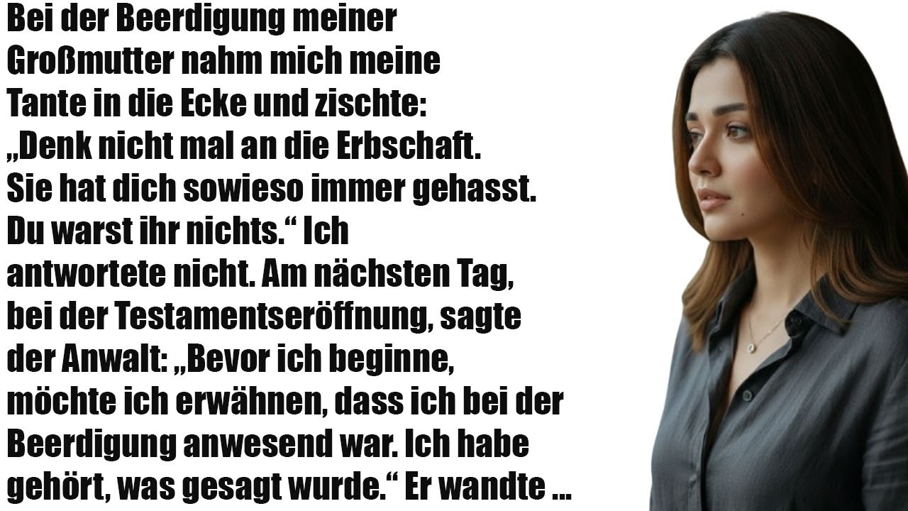 „Bei Opas Beerdigung sagte meine Tante, sie habe mich nie gemocht – doch das Testament enthüllte