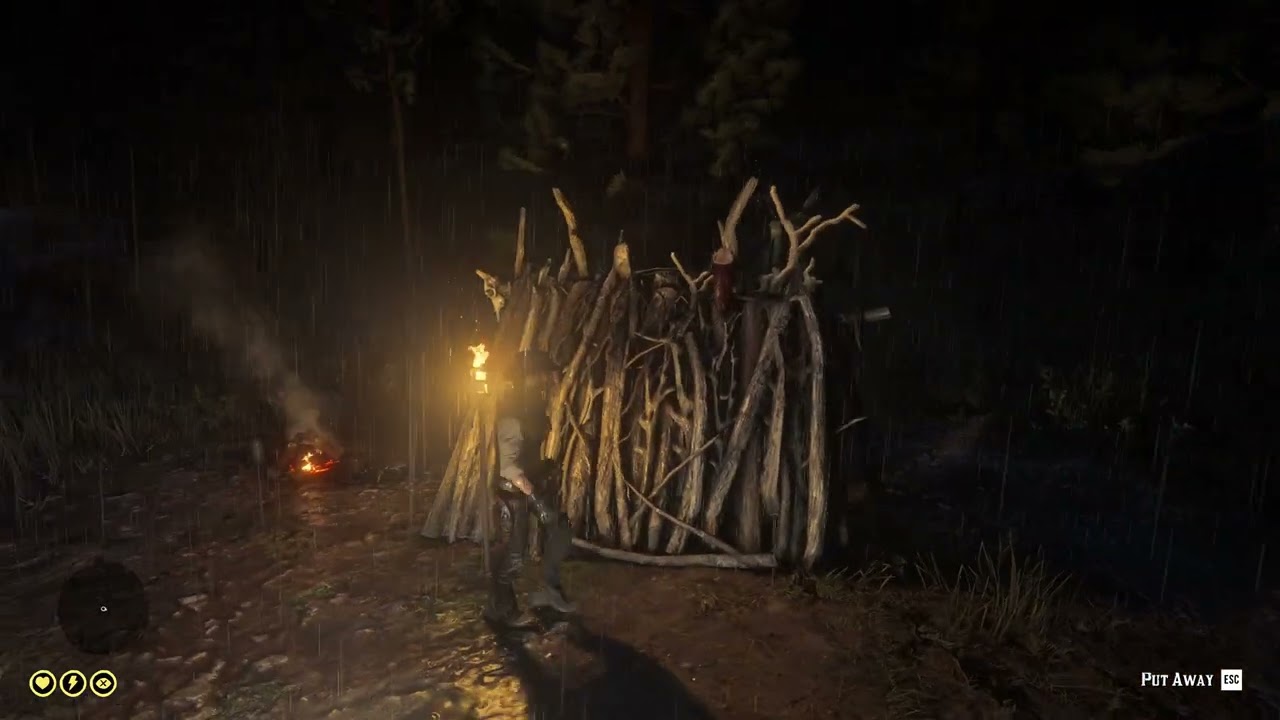 A bird died and fell in that camp NW of fort wallace RDR2 Spider web mystery