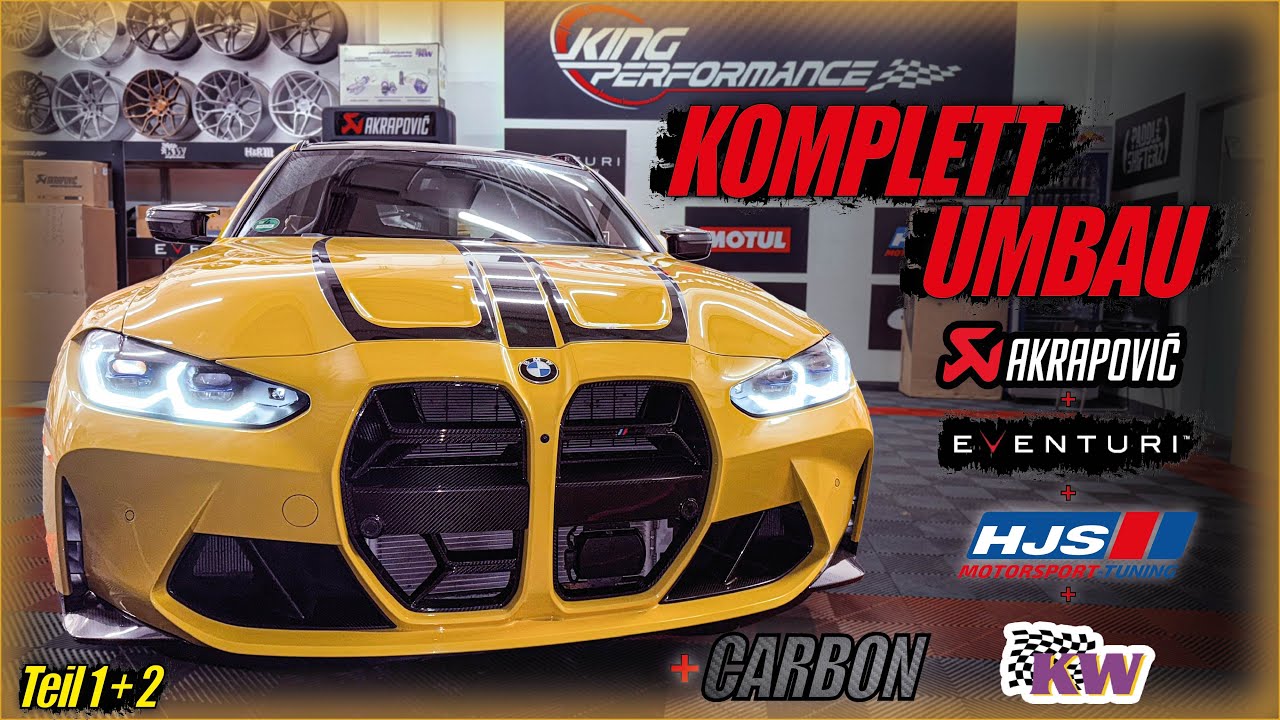 AKRAPOVIC EXHAUST + HJS DOWNPIPES + EVENTURI INTAKE + KW SUSPENSION passend für BMW M3 G81 Comp.