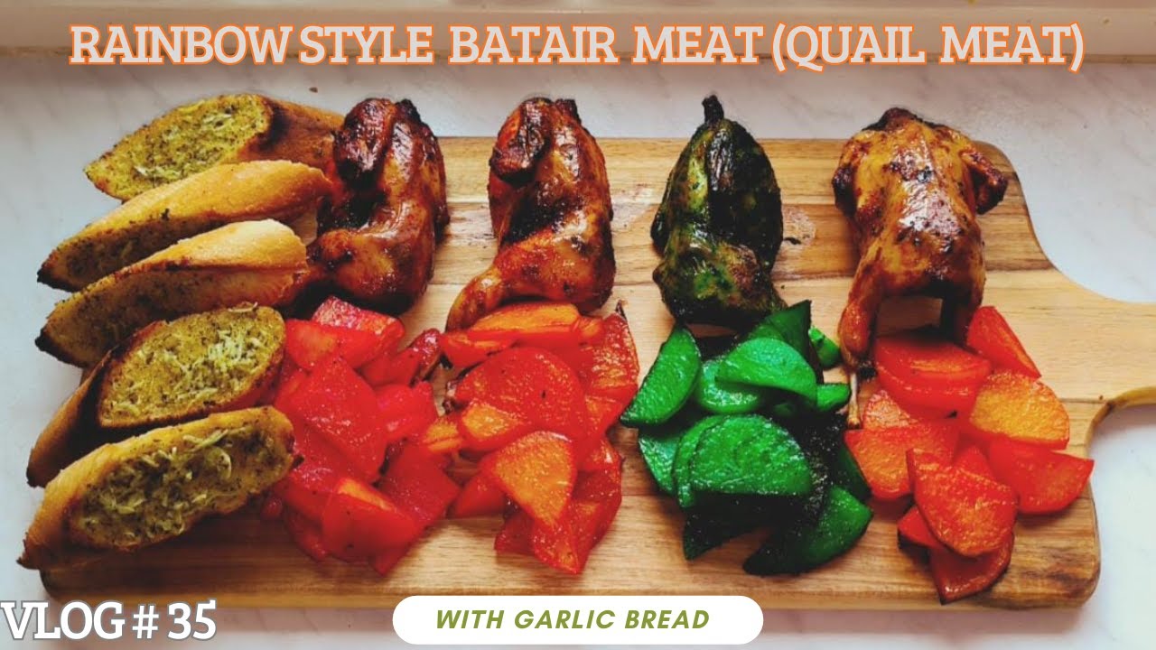 Rainbow Style Btair (Quail) Meat Potatoes With Garlic Bread 2025 By Z&N Germany Life Style.