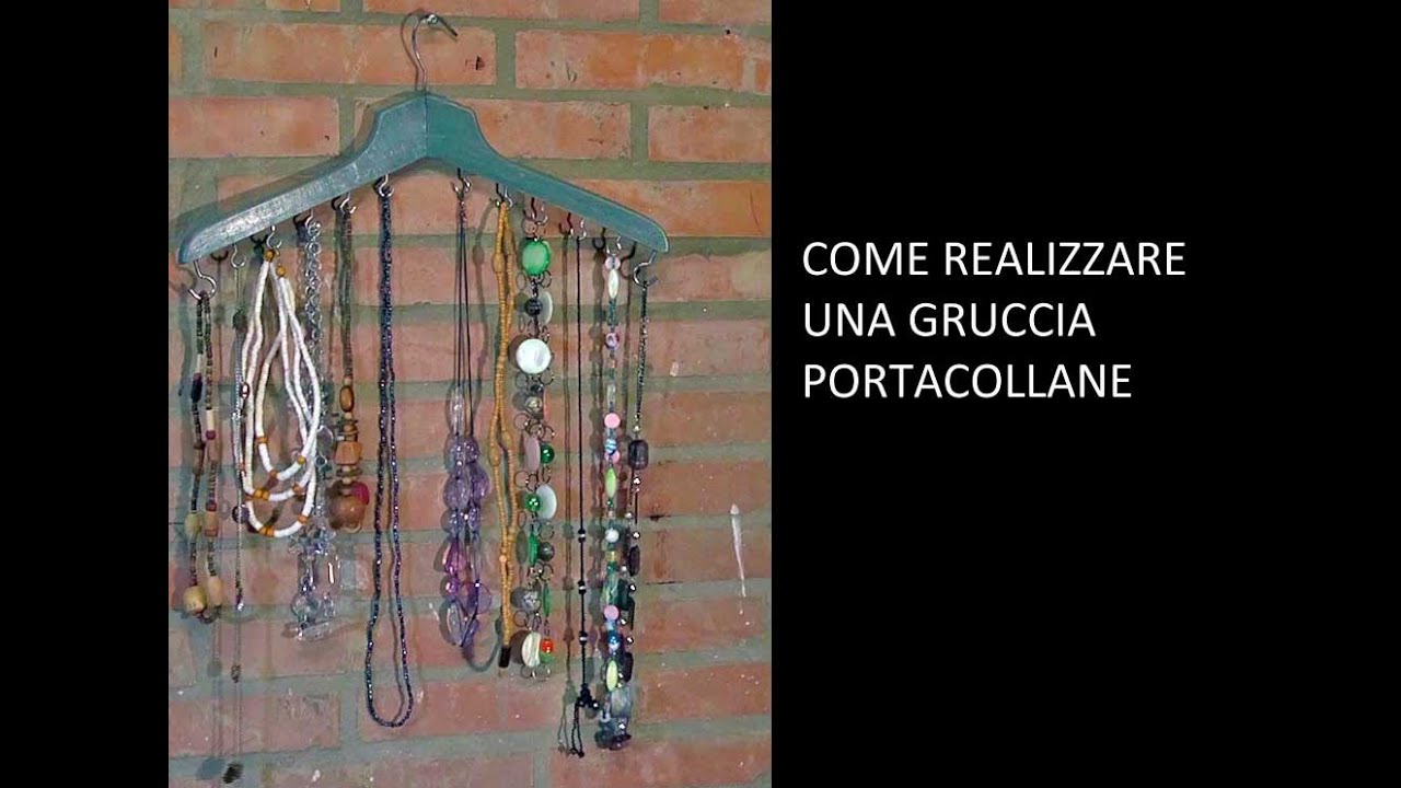 Porta collane con tinta all'acqua