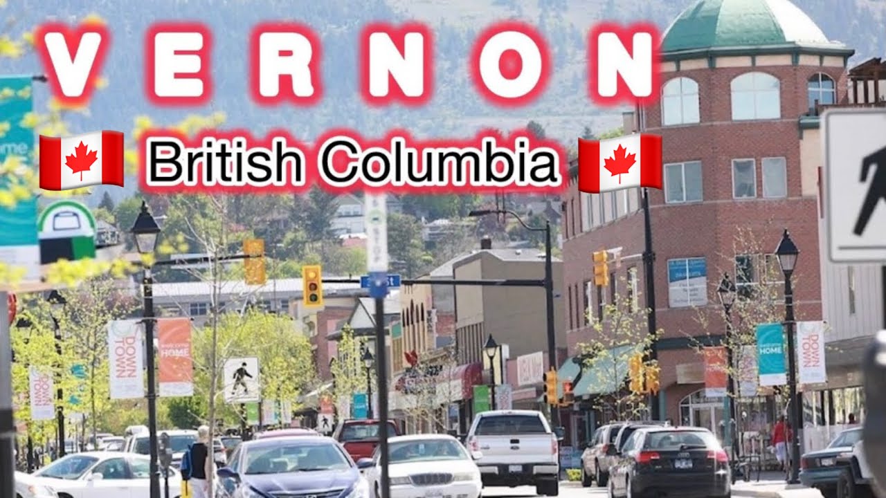 Driving Through Vernon British Columbia Going to Vancouver Canada