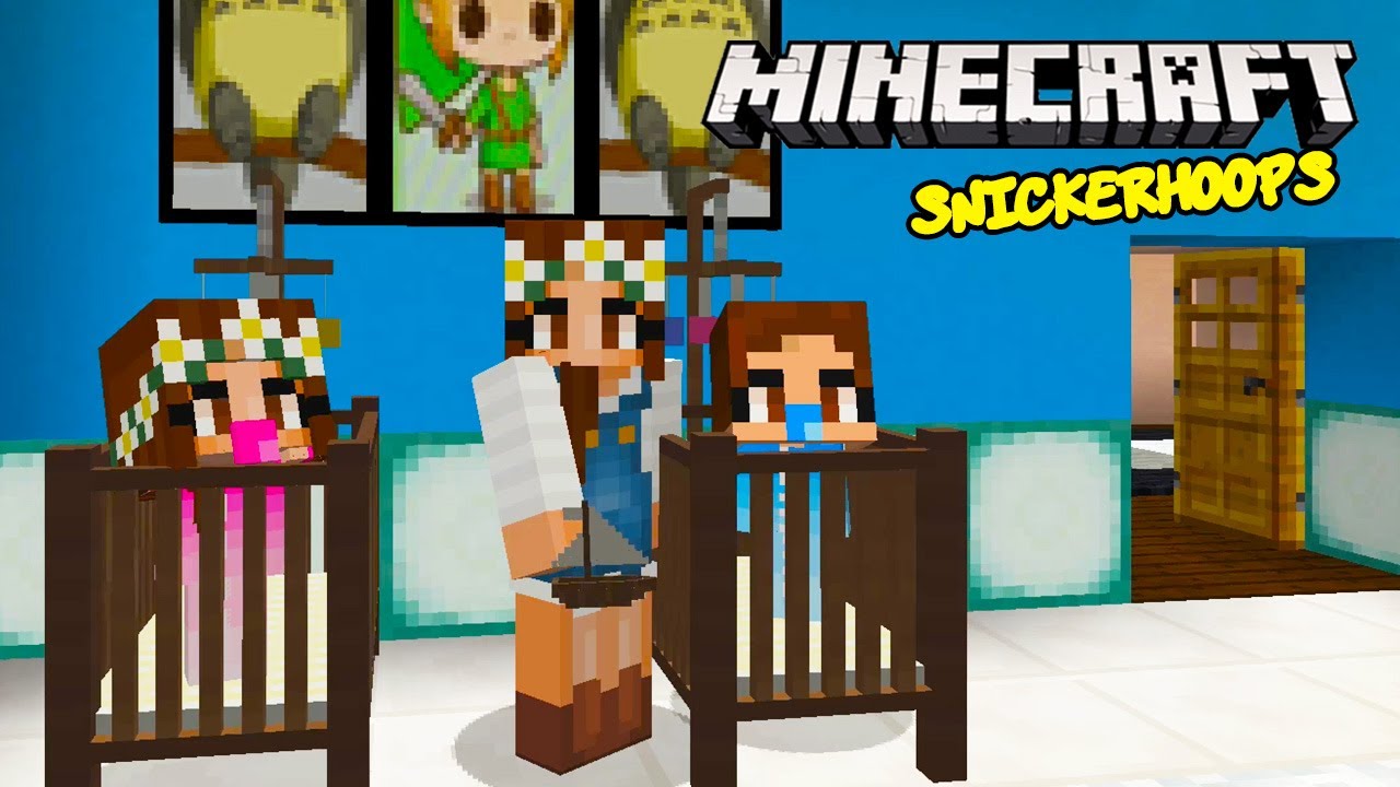 Snicker Hoops Decorates BABY ROOM in MINECRAFT | Minecraft Games to Play | Sparklies Gaming