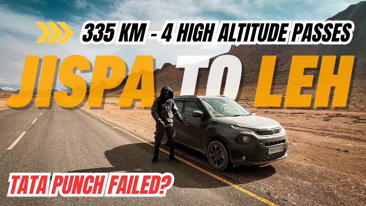 Surviving Ladakh's TOUGHEST Route Jispa to Leh in Tata PUNCH