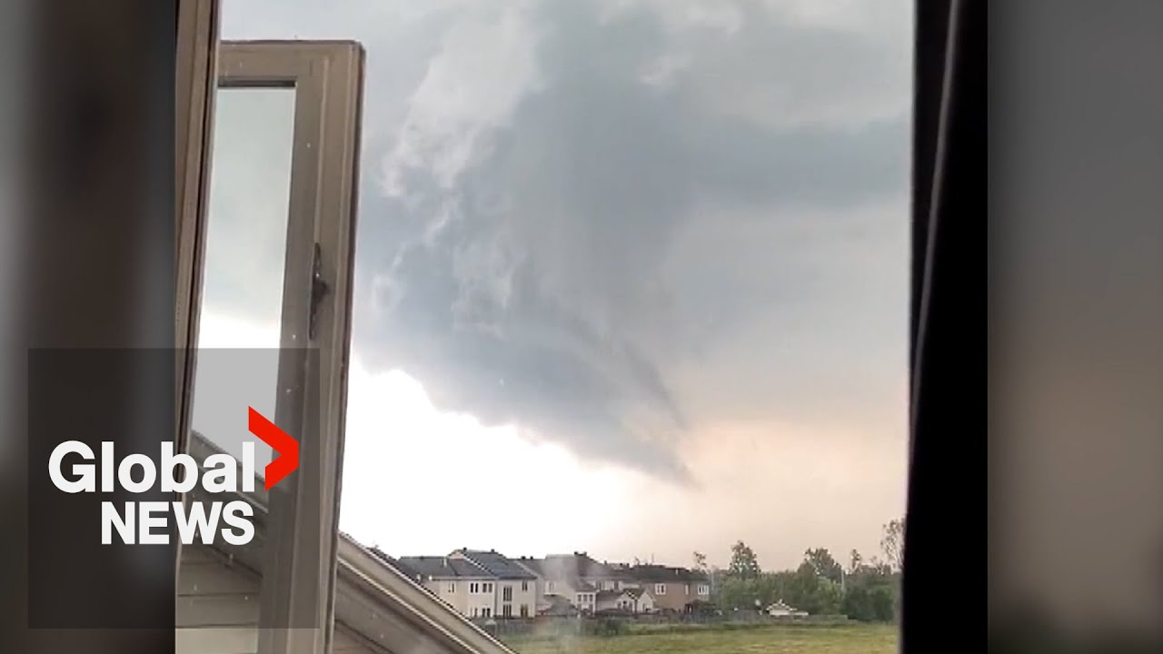 Tornado sweeps through Ottawa area in striking footage