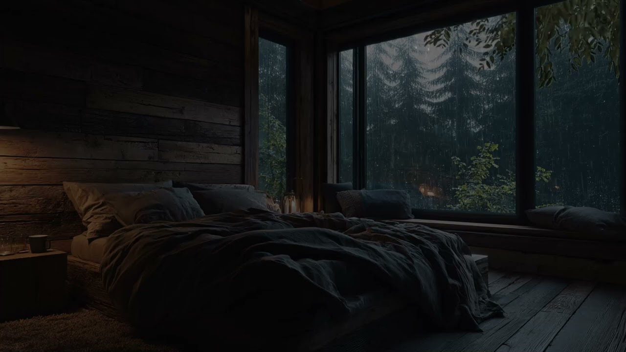 Rain presses on closed windows ✨ until reflections soften and patience grows slowly
