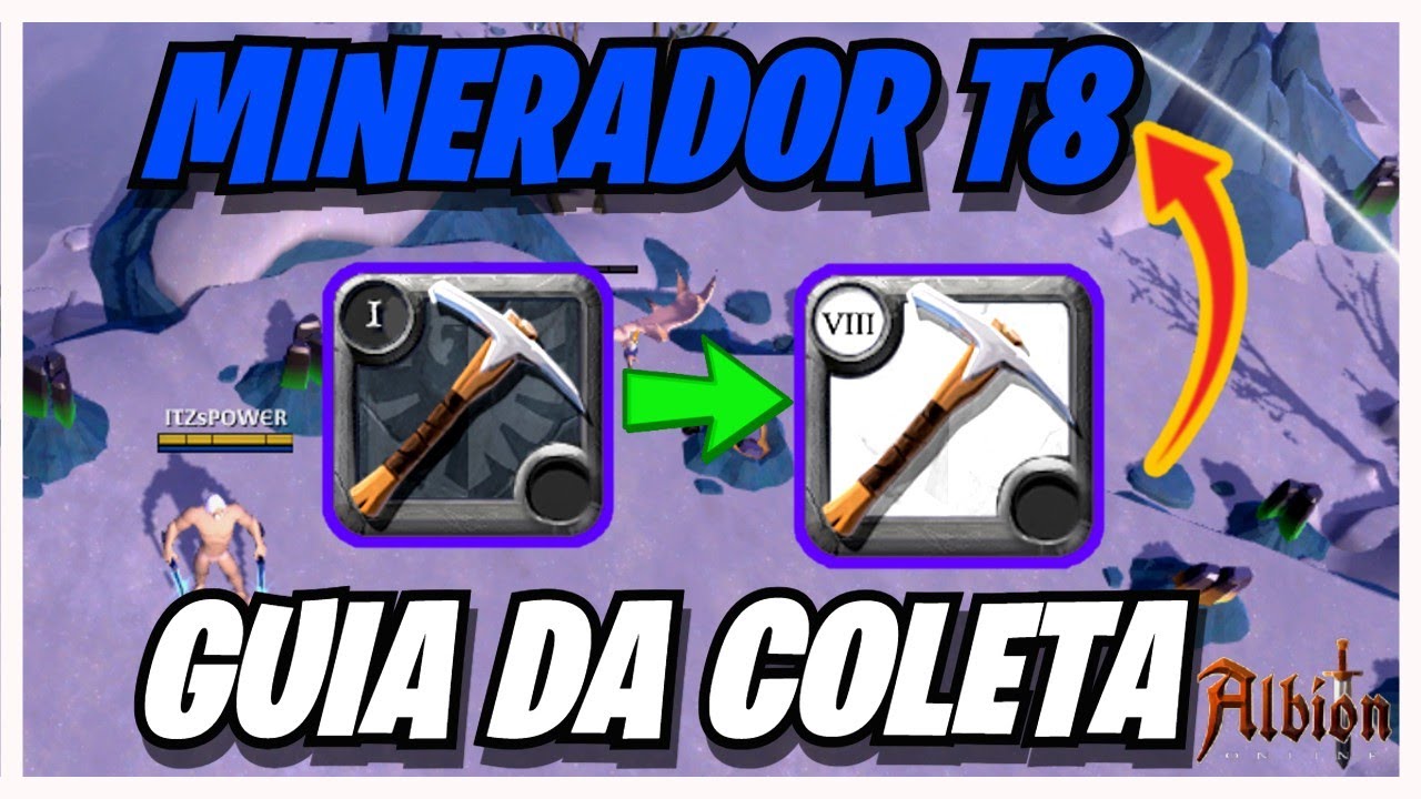 COMO UPAR A COLETA DE MINERADOR ATE O TIER 8 GUIA DO INCIANTE | ALBION ONLINE