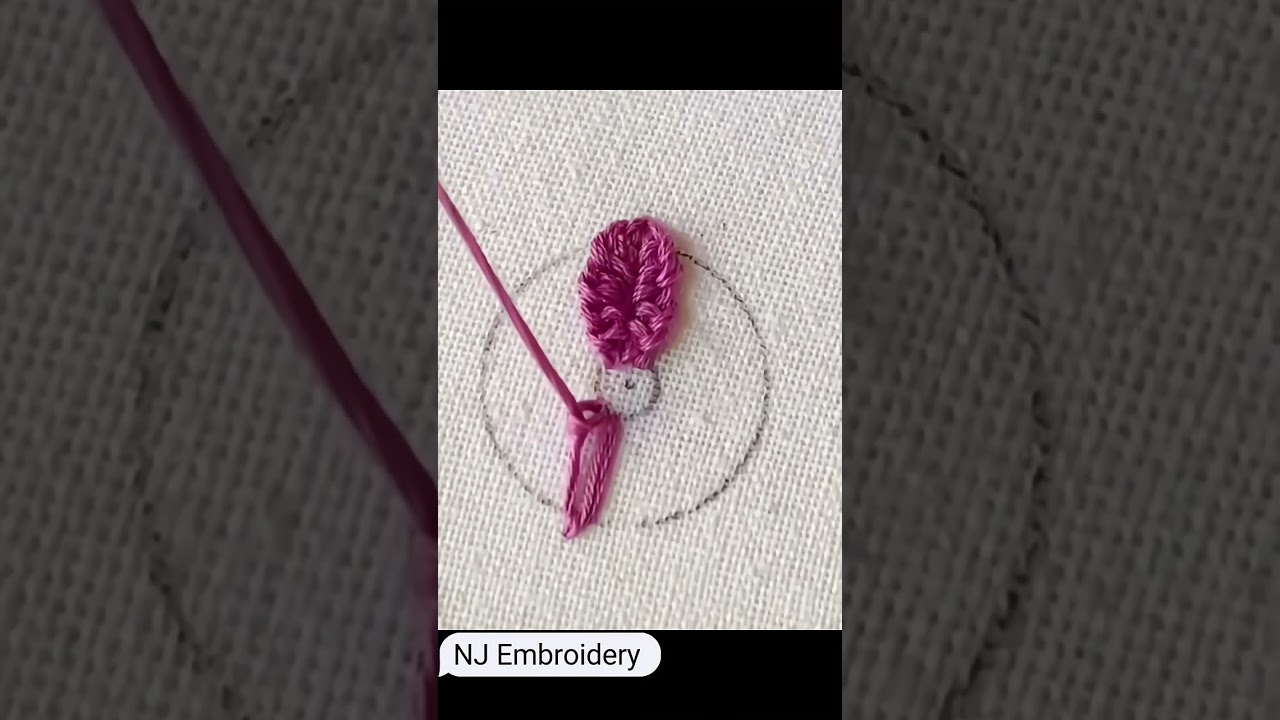 Hand Embroidery:Mesmerizing Brazilian Flower Embroidery/ Fantasy Flower Embroidery #trending#shorts