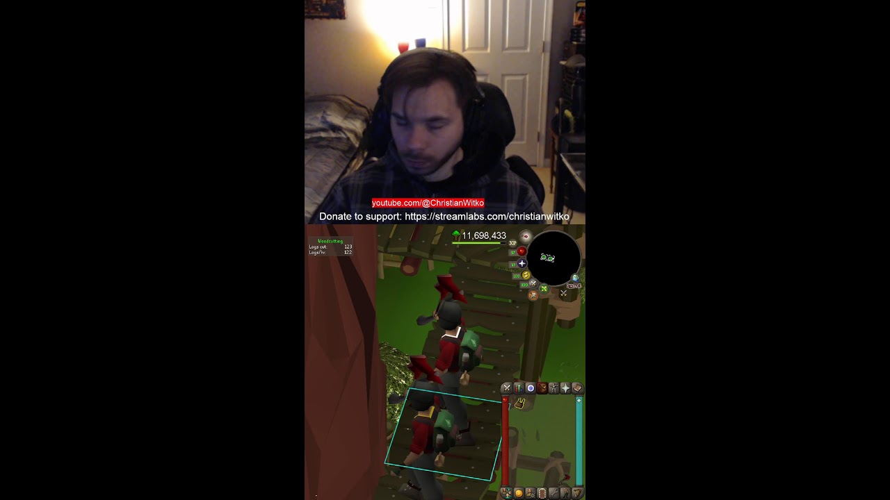 OSRS 🔴 Gain XP with Me: 97/99 Woodcutting 10:18 PM