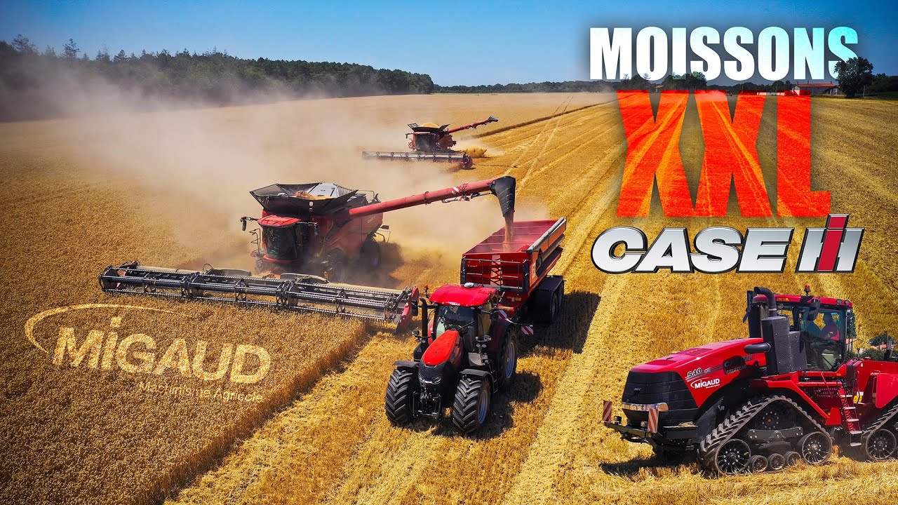 Moisson CASE IH XXL : Nouvelle AF10, Axial Flow 8250, Quadtrac... | MIGAUD – Axial Tour 2025