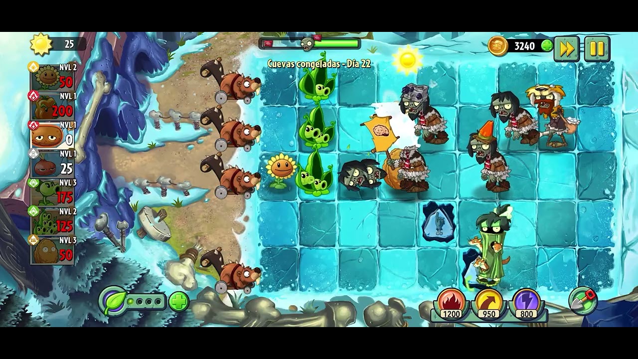 Jugando Pvz 2 (parte 2)