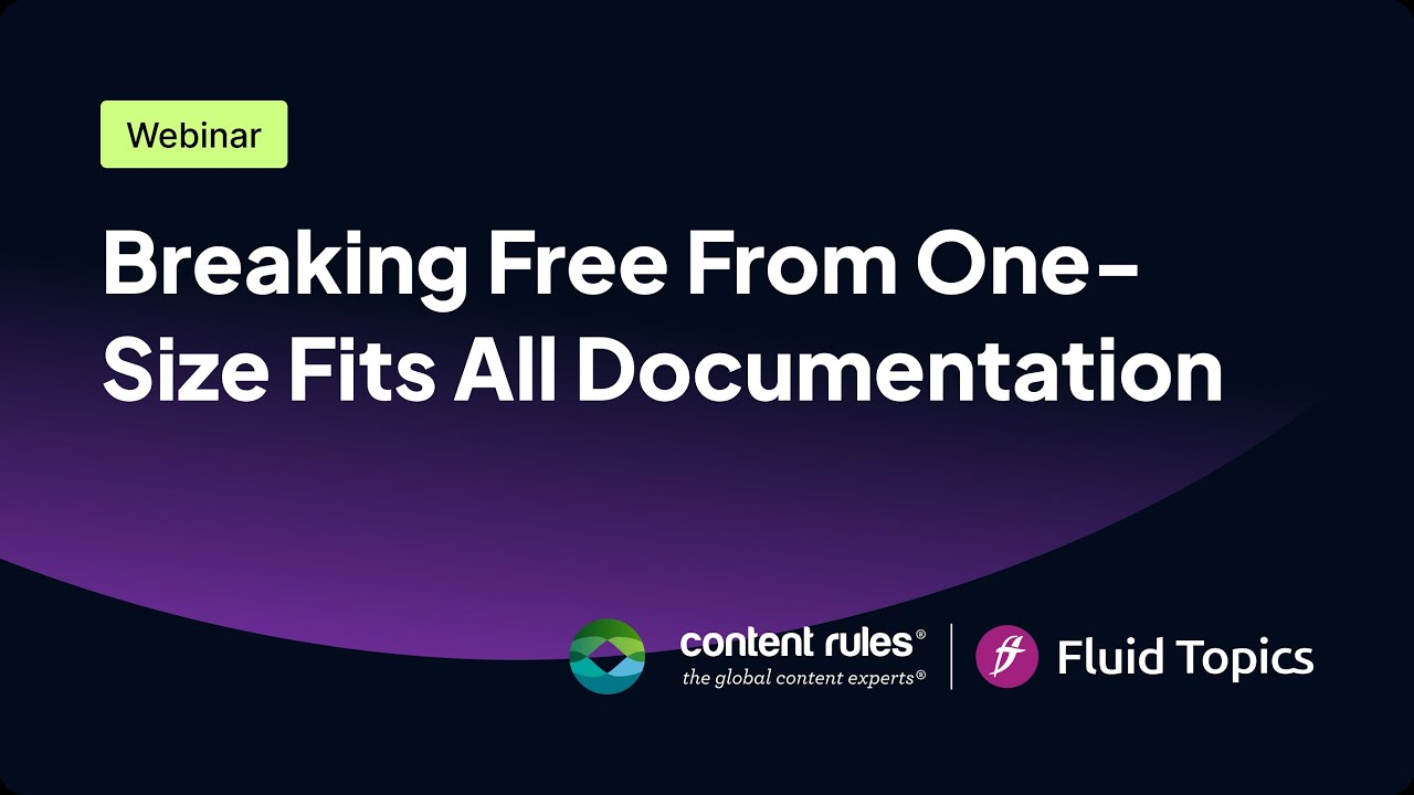 Breaking Free From One-Size Fits All Documentation