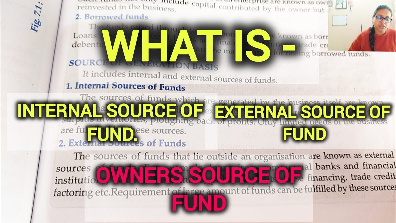 Internal & External Sources Of Fund ; Owners Sources of Fund 